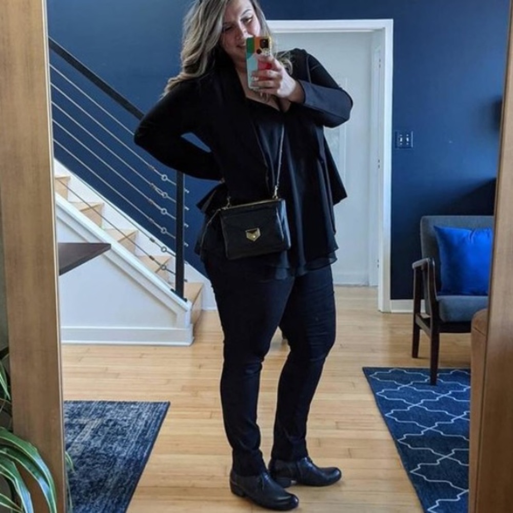 Stella & Dot | Retired Ultra Luxurious Covet Black Leather Crossbody Pur… - Picture 9 of 15